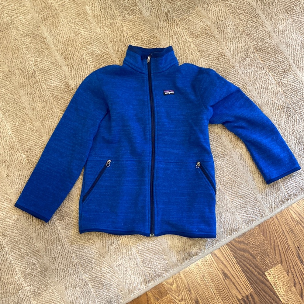 Patagonia boys Better Sweater fleece full zip jacket - blue size L